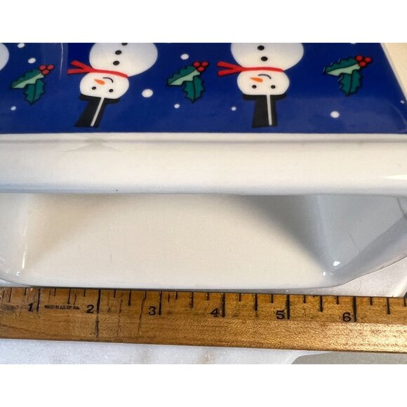 Vintage Lot Of 5 Holiday Ceramic Loaf Pans Festive Approx size 8" X 2" Bake Gift - Picture 5 of 6